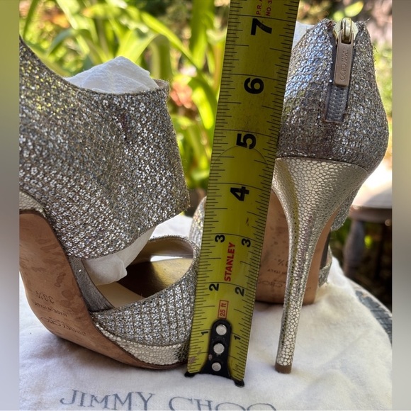 Jimmy choo private glitter ankle cuff sandal heels - Picture 6 of 7